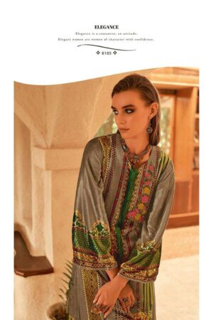 My Fashion Road Aiqa The New Vintage Digital Style Winter Wear Branded Velvet Suit | 8105