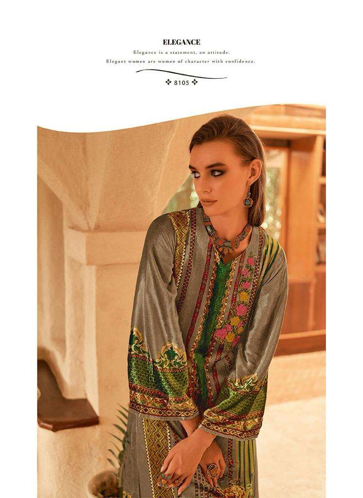 My Fashion Road Aiqa The New Vintage Digital Style Winter Wear Branded Velvet Suit | 8105