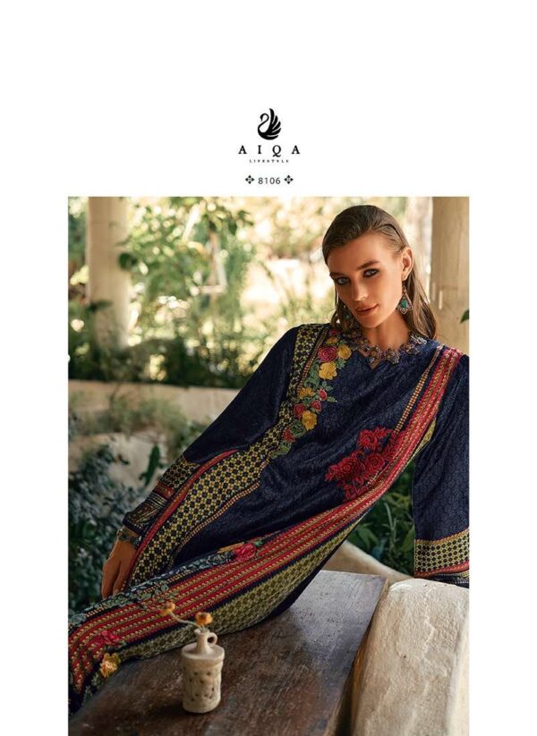 My Fashion Road Aiqa The New Vintage Digital Style Winter Wear Branded Velvet Suit | 8106