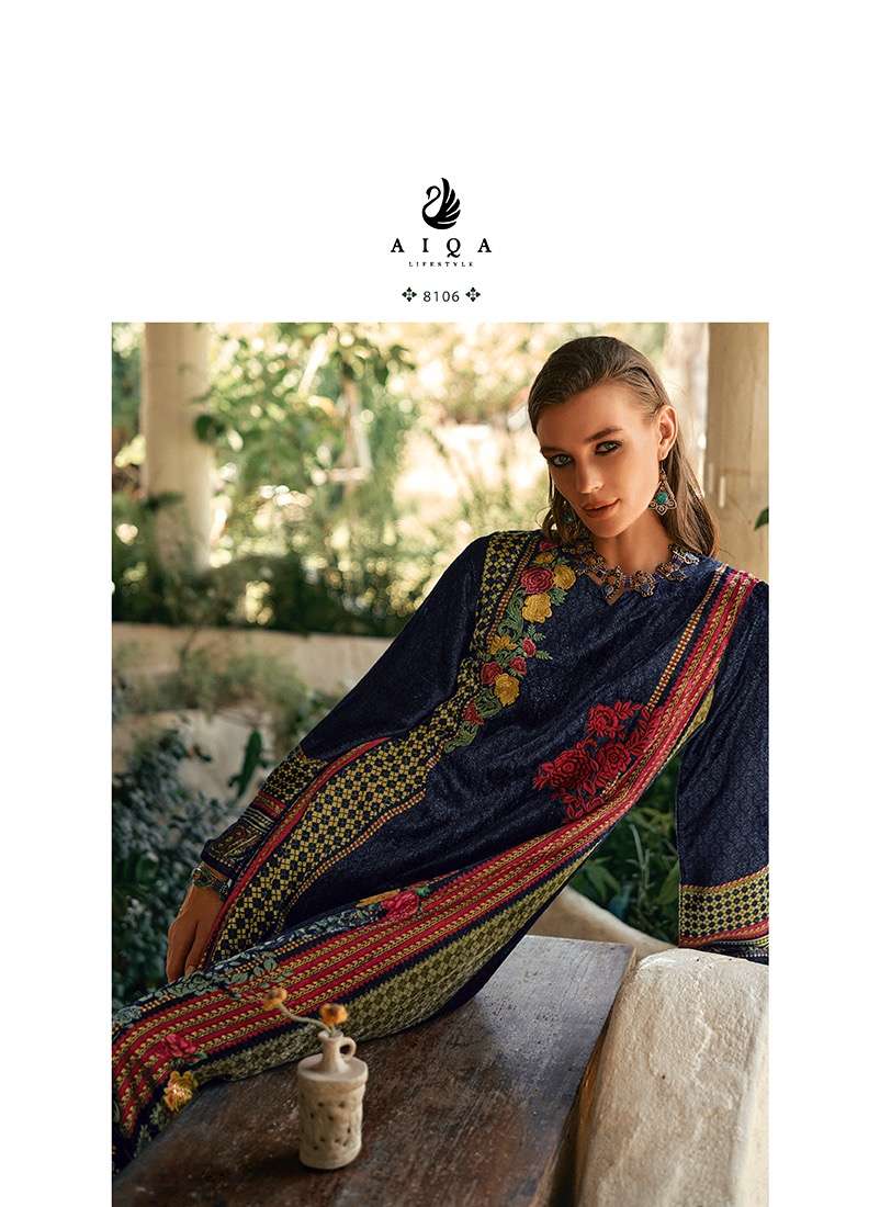 My Fashion Road Aiqa The New Vintage Digital Style Winter Wear Branded Velvet Suit | 8106