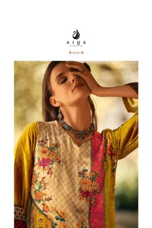 My Fashion Road Aiqa The New Vintage Digital Style Winter Wear Branded Velvet Suit | 8107