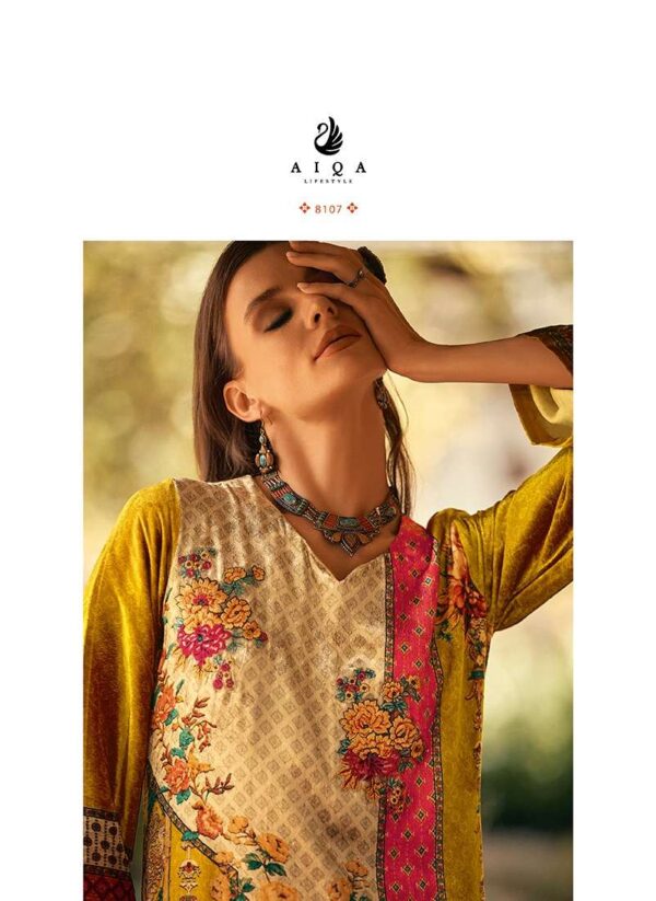 My Fashion Road Aiqa The New Vintage Digital Style Winter Wear Branded Velvet Suit | 8107