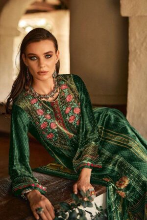 My Fashion Road Aiqa The New Vintage Digital Style Winter Wear Branded Velvet Suit | 8102