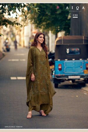 My Fashion Road Aiqa Wes Pure Bemberg Muslin Silk Latest Suit | A – 1553