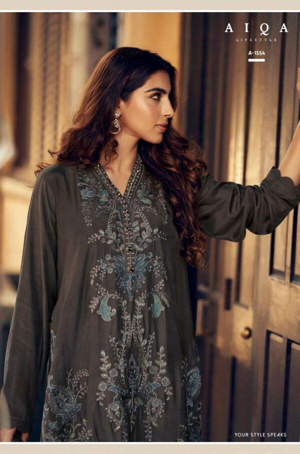 My Fashion Road Aiqa Wes Pure Bemberg Muslin Silk Latest Suit | A – 1554