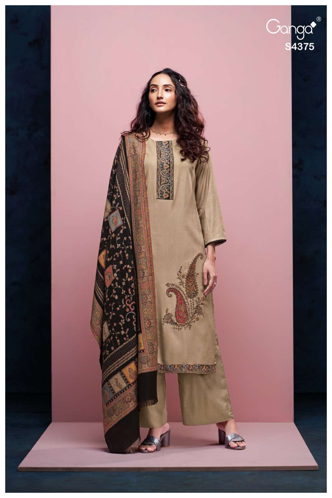 My Fashion Road Ganga Fashion Diorra Fancy Pashmina Jacquard Suit | S4375 – A My Fashion Road Ganga Fashion Diorra Fancy Pashmina Jacquard Suit | S4375 – A
