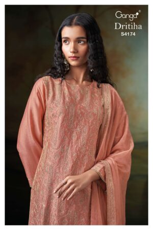 My Fashion Road Ganga Fashion Dritiha Designer Russian Silk Latest Suit | S4174 – B