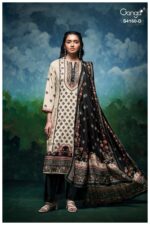 My Fashion Road Ganga Fashion Imyra Printed Pashmina Winter Suit | S4160 – D