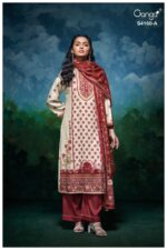 My Fashion Road Ganga Fashion Imyra Printed Pashmina Winter Suit | S4160 – A
