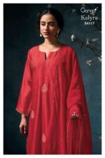 My Fashion Road Ganga Fashion Kalyra Designer Russian Silk Suit | S4117 – B