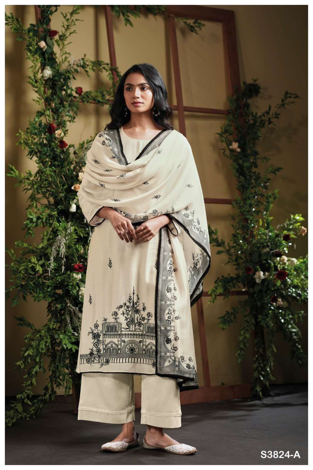 My Fashion Road Ganga Fashion Kramie Pure Bemberg Silk Premium Design Suit | S3824 – A My Fashion Road Ganga Fashion Kramie Pure Bemberg Silk Premium Design Suit | S3824 – A