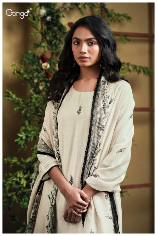 My Fashion Road Ganga Fashion Kramie Pure Bemberg Silk Premium Design Suit | S3824 – A