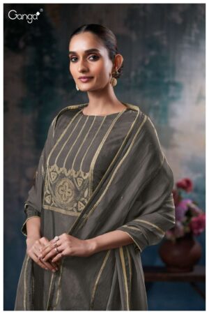 My Fashion Road Ganga Fashion Kresha Pure Bemberg Silk Premium Suit | S3765 – B