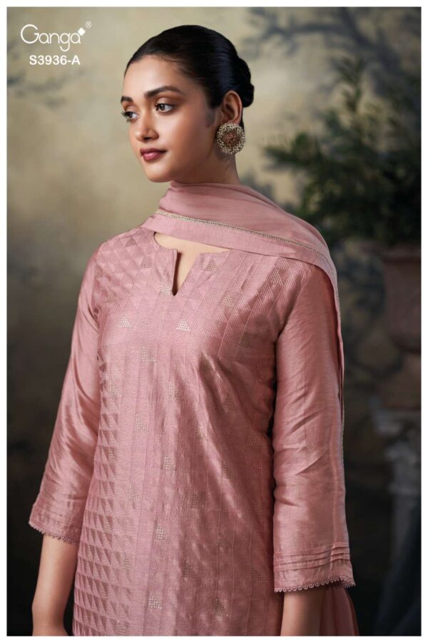 My Fashion Road Ganga Fashion Mariva Pure Bemberg Silk Suit | S3936 – A