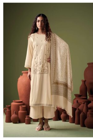 My Fashion Road Ganga Fashion Mavira Premium Pure Wool Pashmina Suit | C2314