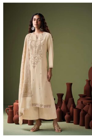 My Fashion Road Ganga Fashion Mavira Premium Pure Wool Pashmina Suit | C2312