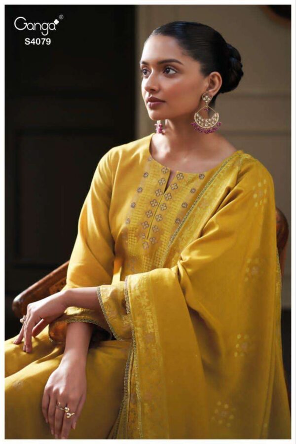 My Fashion Road Ganga Fashion Pryssa Pure Bemberg Silk Latest Suit | S4079