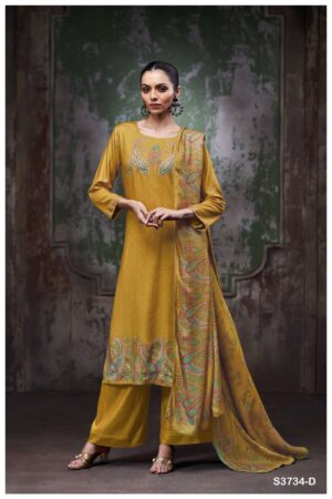 My Fashion Road Ganga Fashion Richa Premium Designs Pashmina Suit  | S3734 – D