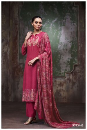 My Fashion Road Ganga Fashion Richa Premium Designs Pashmina Suit  | S3734 – B