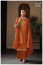 My Fashion Road Ganga Fashion Tiyah Pure Woven Silk Designer Suit | S4146 – A