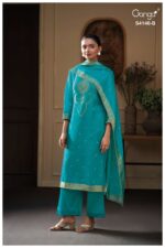 My Fashion Road Ganga Fashion Tiyah Pure Woven Silk Designer Suit | S4146 – B