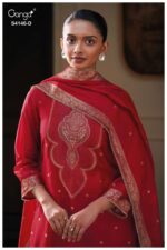 My Fashion Road Ganga Fashion Tiyah Pure Woven Silk Designer Suit | S4146 – D