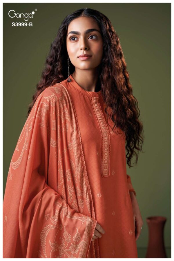 My Fashion Road Ganga Fashion Zelia Fancy Pure Pashmina Winter Dress | S3999 – B