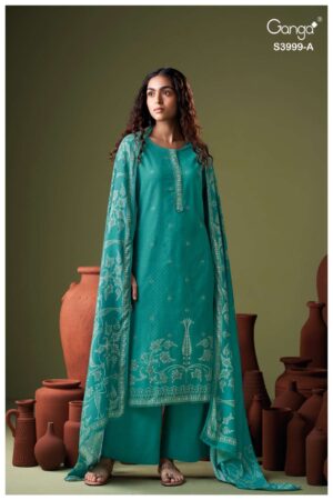 My Fashion Road Ganga Fashion Zelia Fancy Pure Pashmina Winter Dress | S3999 – A