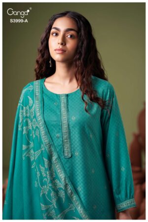 My Fashion Road Ganga Fashion Zelia Fancy Pure Pashmina Winter Dress | S3999 – A