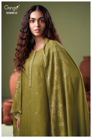 My Fashion Road Ganga Fashion Zelia Fancy Pure Pashmina Winter Dress | S3999 – D