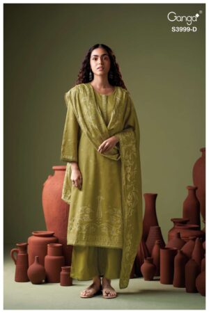 My Fashion Road Ganga Fashion Zelia Fancy Pure Pashmina Winter Dress | S3999 – D