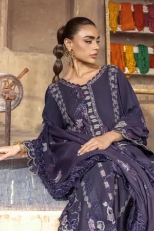 My Fashion Road Crimson Saira Shakira Winter Unstitched Collection 2025 || LILA 1-B