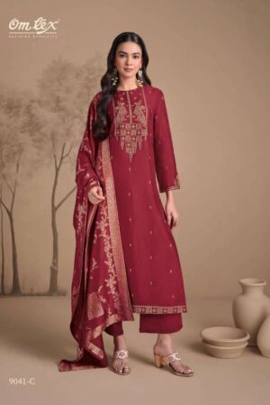 My Fashion Road Omtex Amira Fancy Silk Designer Ladies Suit | 9041 – C