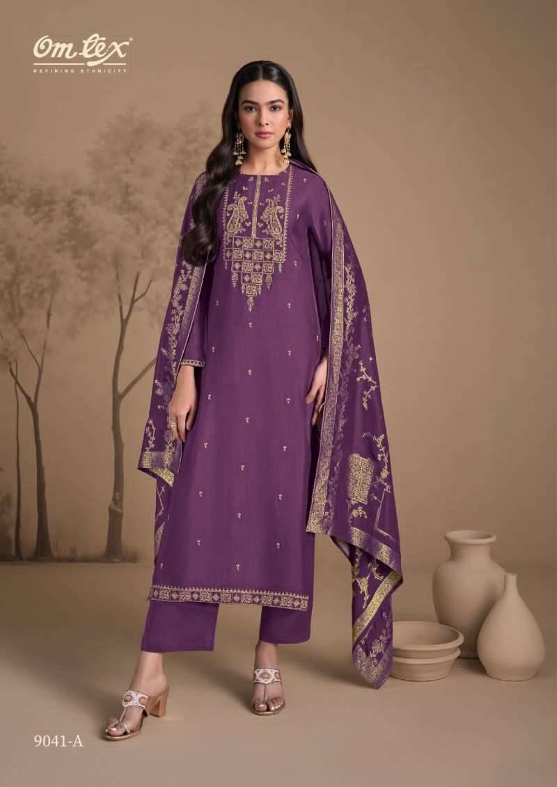 My Fashion Road Omtex Amira Fancy Silk Designer Ladies Suit | 9041- A My Fashion Road Omtex Amira Fancy Silk Designer Ladies Suit | 9041- A