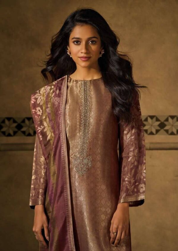 My Fashion Road Omtex Baarish Designer Jacquard Partywear Suit | 8451 – C