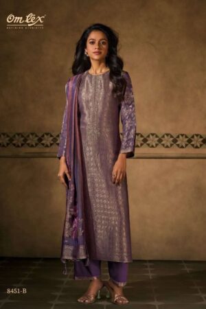 My Fashion Road Omtex Baarish Designer Jacquard Partywear Suit | 8451 – B