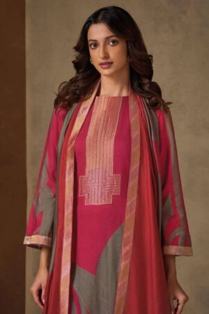 My Fashion Road Omtex Nazrana Digital Printed Pashmina Jacquard Suit | 8431 – A