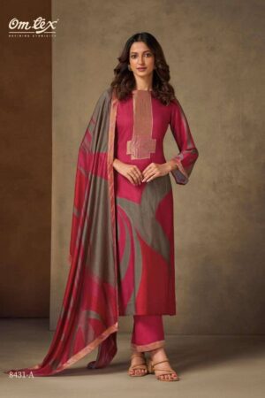 My Fashion Road Omtex Nazrana Digital Printed Pashmina Jacquard Suit | 8431 – A