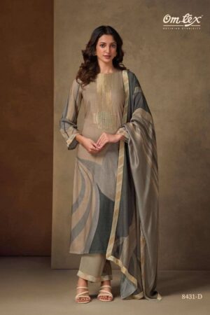 My Fashion Road Omtex Nazrana Digital Printed Pashmina Jacquard Suit | 8431 – D