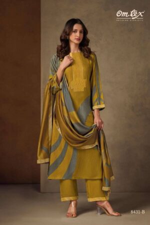 My Fashion Road Omtex Nazrana Digital Printed Pashmina Jacquard Suit | 8431 – B