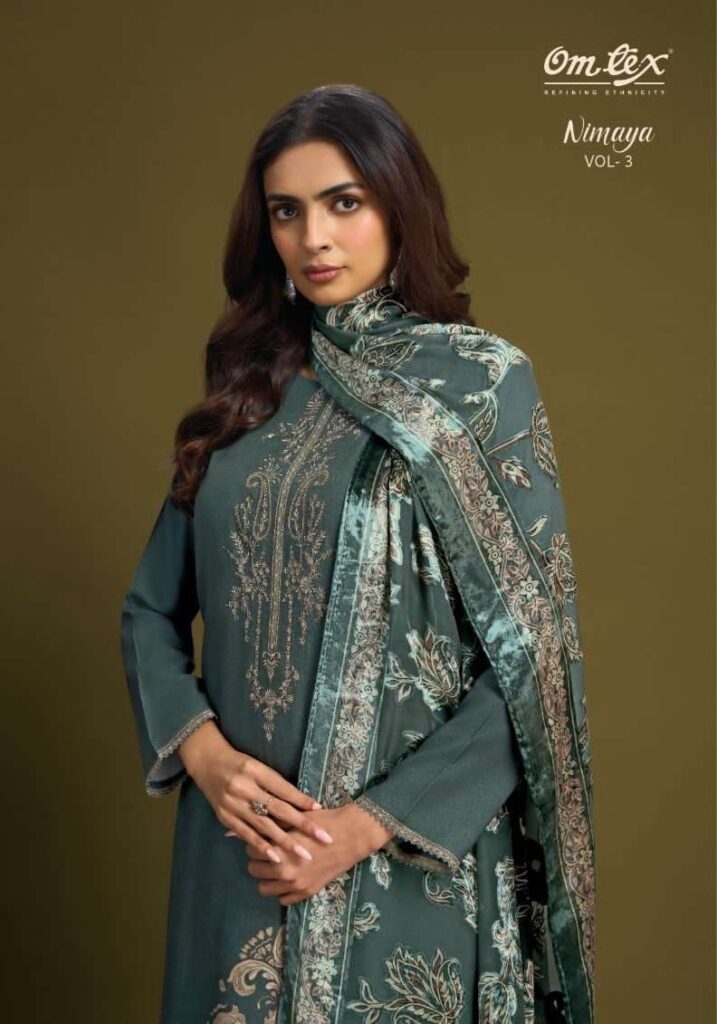 My Fashion Road Omtex Nimaya Vol 3 Pure Pashmina Winter Collection Suit | 10081 – D