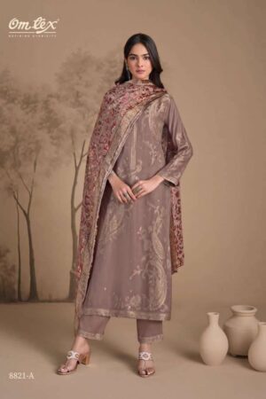 My Fashion Road Omtex Sumaq Fancy Pure Pashmina Jacquard Suit | 8821- A