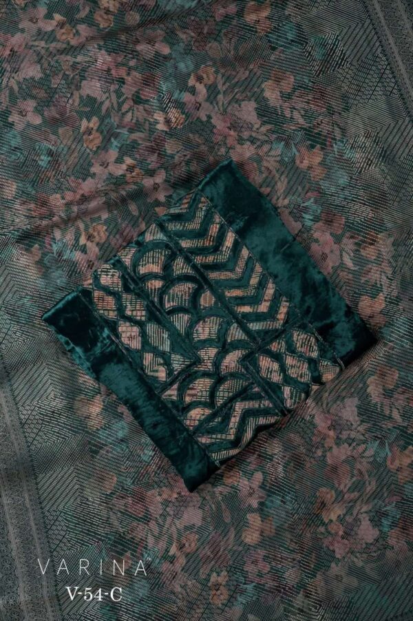 My Fashion Road Omtex Varina V 54 Exclusive Pure Velvet Suit | V54C