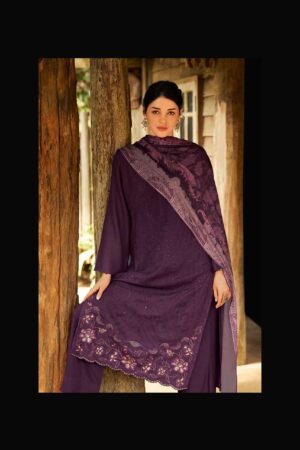 My Fashion Road Varsha A Winter Serenade Designer Embroidery Work Pashmina Suit | AWS – 02