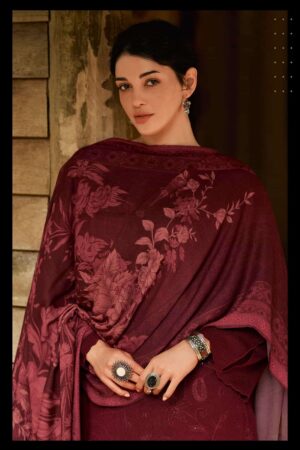 My Fashion Road Varsha A Winter Serenade Designer Embroidery Work Pashmina Suit | AWS – 01