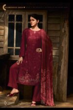 My Fashion Road Varsha A Winter Serenade Designer Embroidery Work Pashmina Suit | AWS – 01