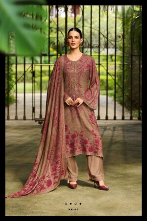 My Fashion Road Varsha Kalakaari Winter Collection Pashmina Suit | KK – 01