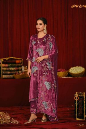 My Fashion Road Jay Vijay Saugat Velvet Partywear Style Velvet Designer Suit | 10601