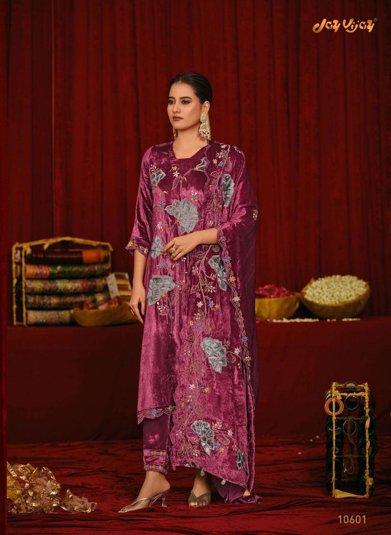 My Fashion Road Jay Vijay Saugat Velvet Partywear Style Velvet Designer Suit | 10601 My Fashion Road Jay Vijay Saugat Velvet Partywear Style Velvet Designer Suit | 10601