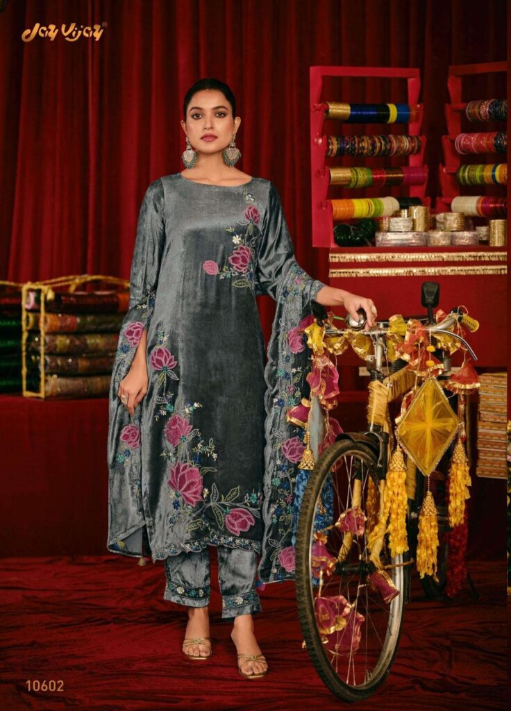 My Fashion Road Jay Vijay Saugat Velvet Partywear Style Velvet Designer Suit | 10602